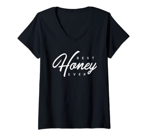 Damen Honey Shirt Geschenk: Best Honey Ever T-Shirt mit V-Ausschnitt Damen Honey Shirt Geschenk: Best Honey Ever T-Shirt mit V-Ausschnitt von Honey Shirts