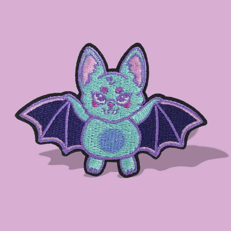 Vampir Fledermaus Aufnäher, Pastel Goth Creepy Süße Patch, Kawaii Patch von HoneyDazedShop