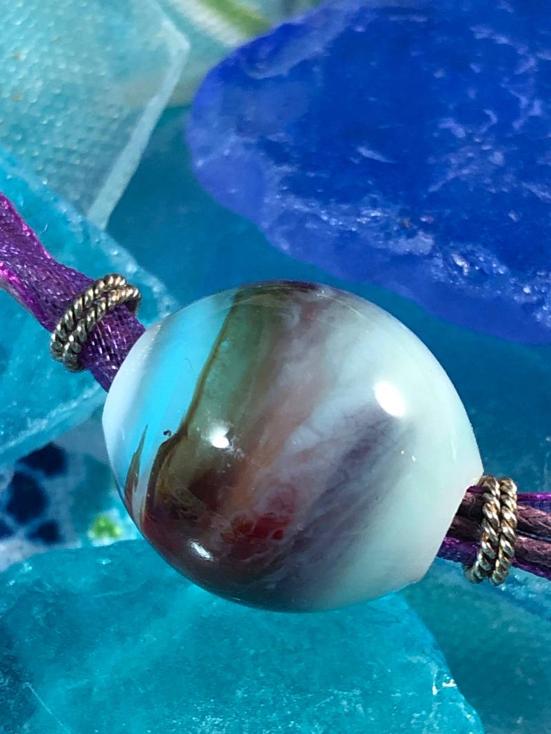 Band Und Lampwork Perle-Halsband Band Und Lampwork Perle-Halsband von HoneyGlassFarm