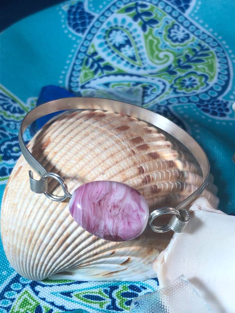 sterling Silber Haken Lampwork Armband sterling Silber Haken Lampwork Armband von HoneyGlassFarm
