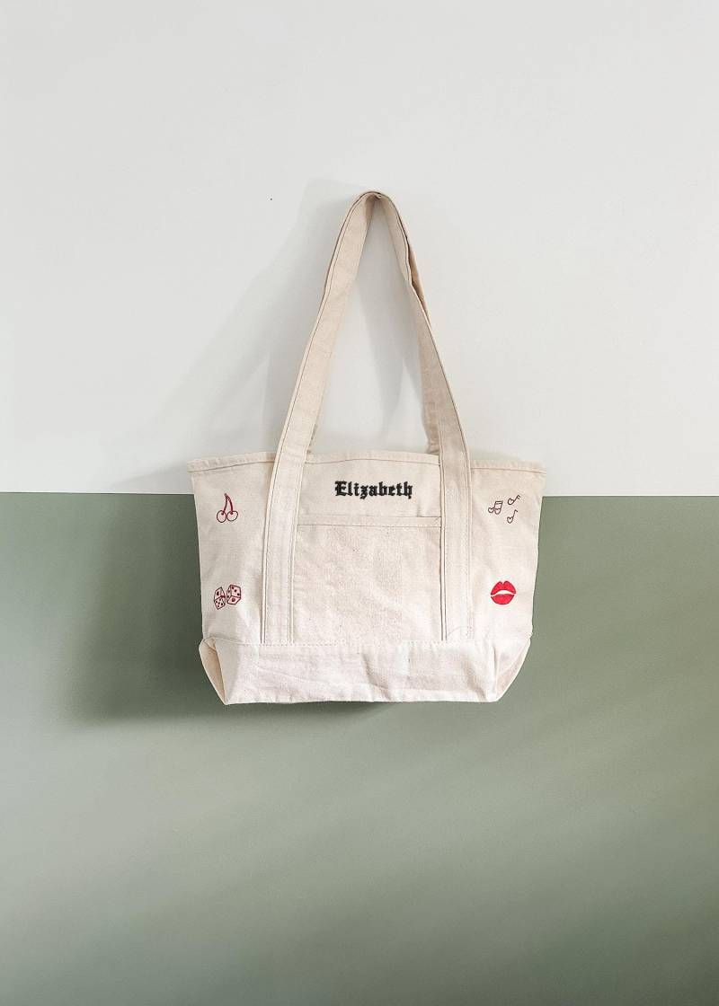 Bestickte Canvas Tasche Personalisiertes Symbol Geschenk Bestickte Canvas Tasche Personalisiertes Symbol Geschenk von HoneyHoneyStudioCo
