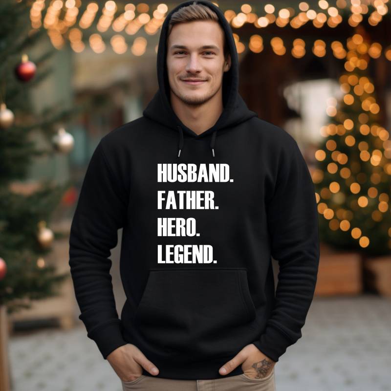 Handgefertigtes Geschenk Für Ihn - Beste Urlaubsgeschenke Den Besten Vater, Ehemann, Hoodie Black von HoneyMoodShop