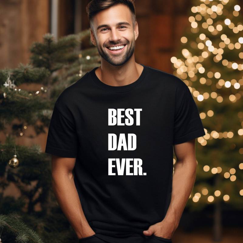 Handgefertigtes Geschenk Für Ihn - Beste Urlaubsgeschenke Den Besten Vater, Ehemann, T-Shirt Black Best Dad von HoneyMoodShop