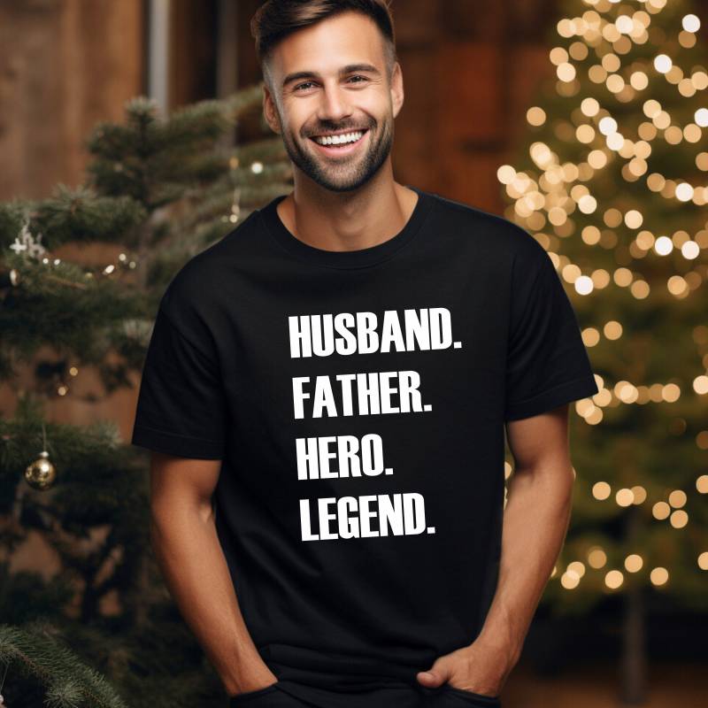 Handgefertigtes Geschenk Für Ihn - Beste Urlaubsgeschenke Den Besten Vater, Ehemann, T-Shirt Black von HoneyMoodShop