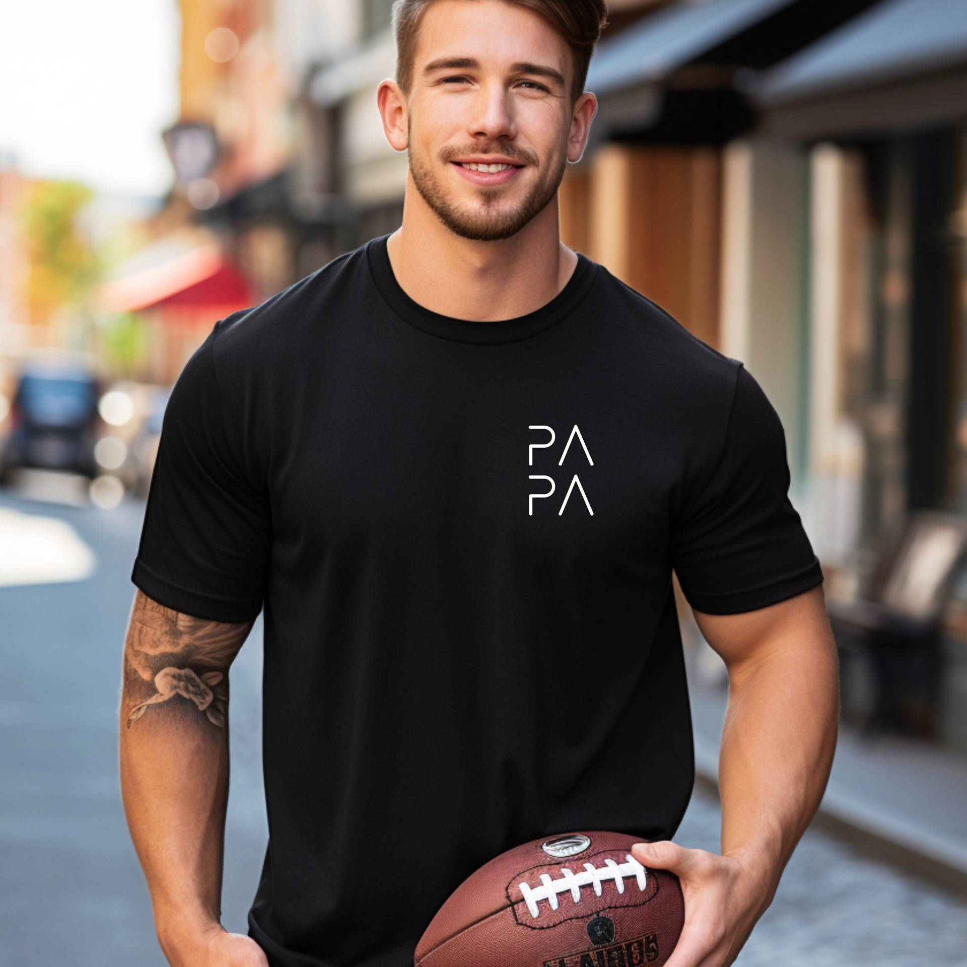 Papa Outfit, Passendes T-Shirt Für Vatertag, Black von HoneyMoodShop