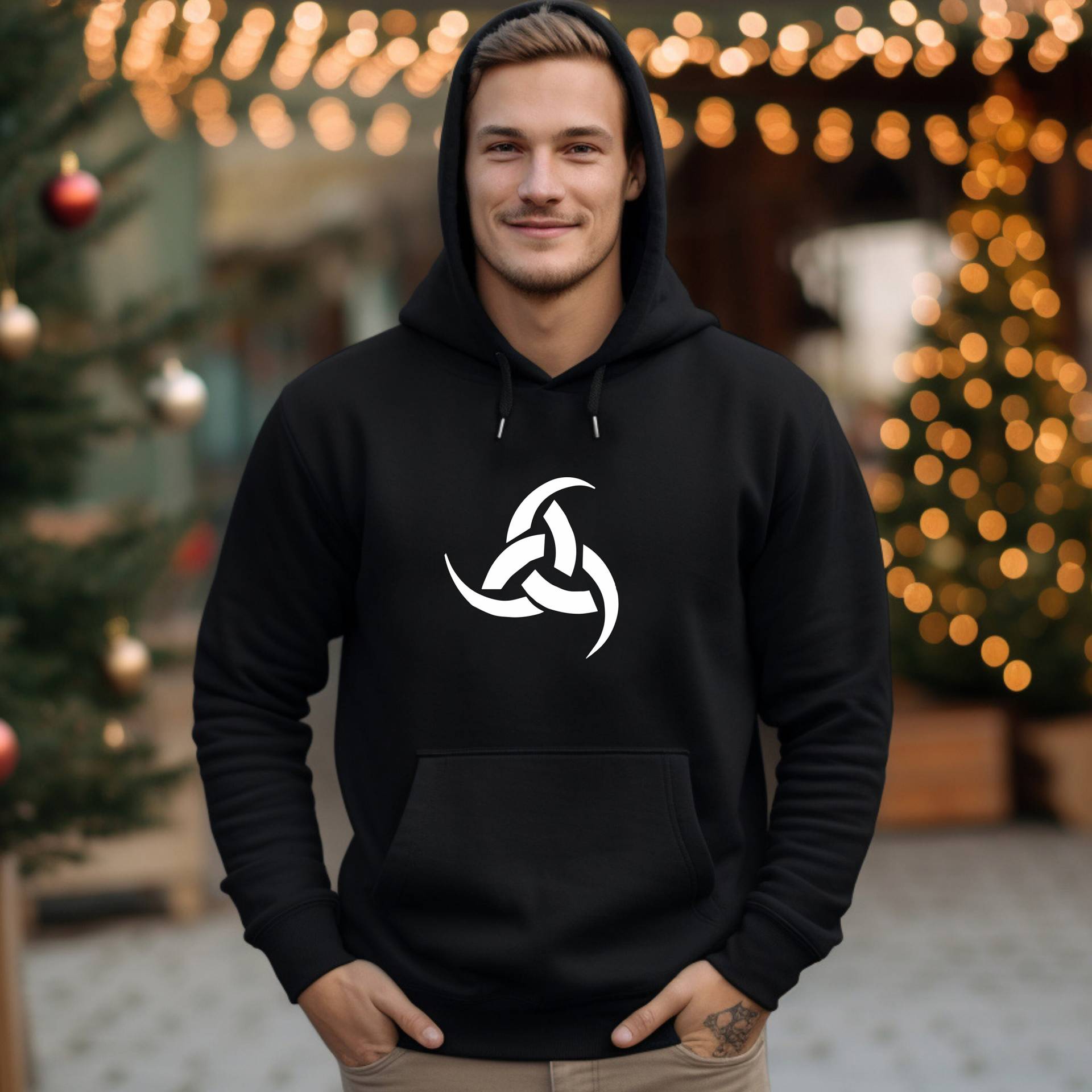 Wikinger-Hoodie, Odins Drei Hörner-Hoodie, Wikinger-stil, Runen-Shirt, Goth-Hoodie, Metall-Hoodie, Goth-Wikinger-Hoodie von HoneyMoodShop