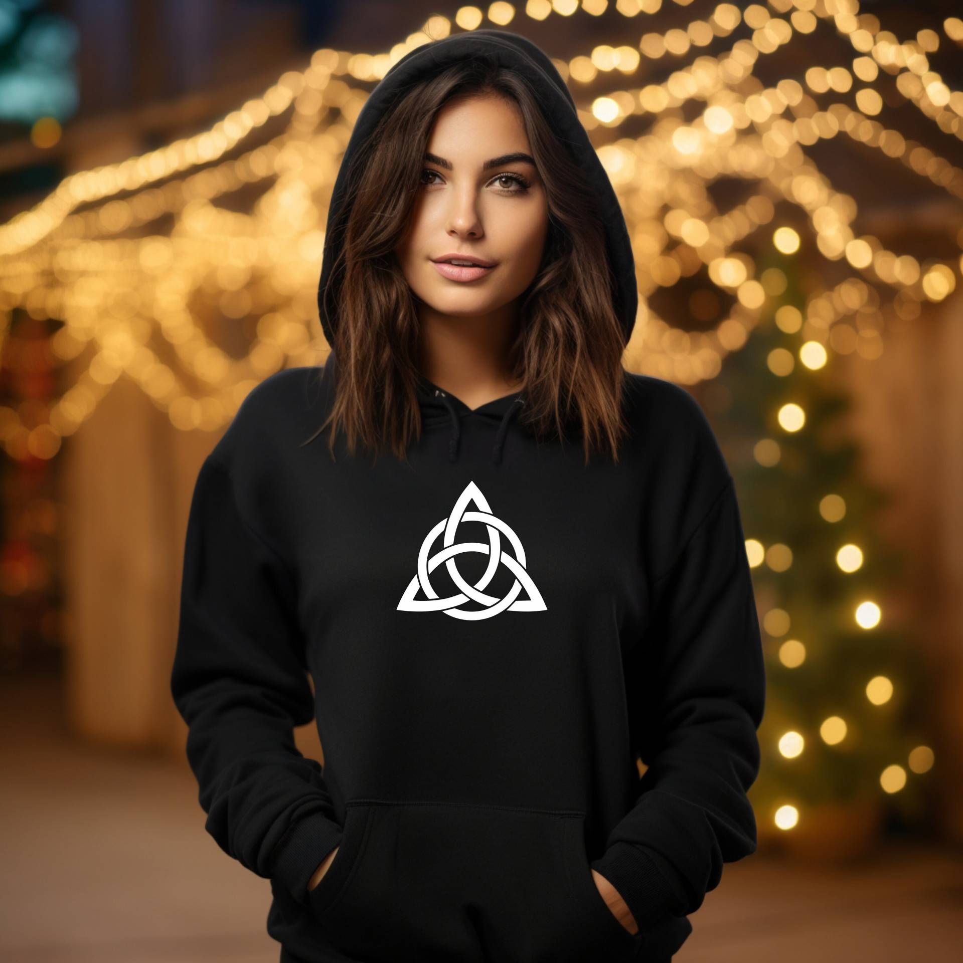 Wikinger-Hoodie, Triquetra-Hoodie, Wikinger-stil, Runen-Shirt, Goth-Hoodie, Metall-Hoodie, Goth-Wikinger-Hoodie von HoneyMoodShop