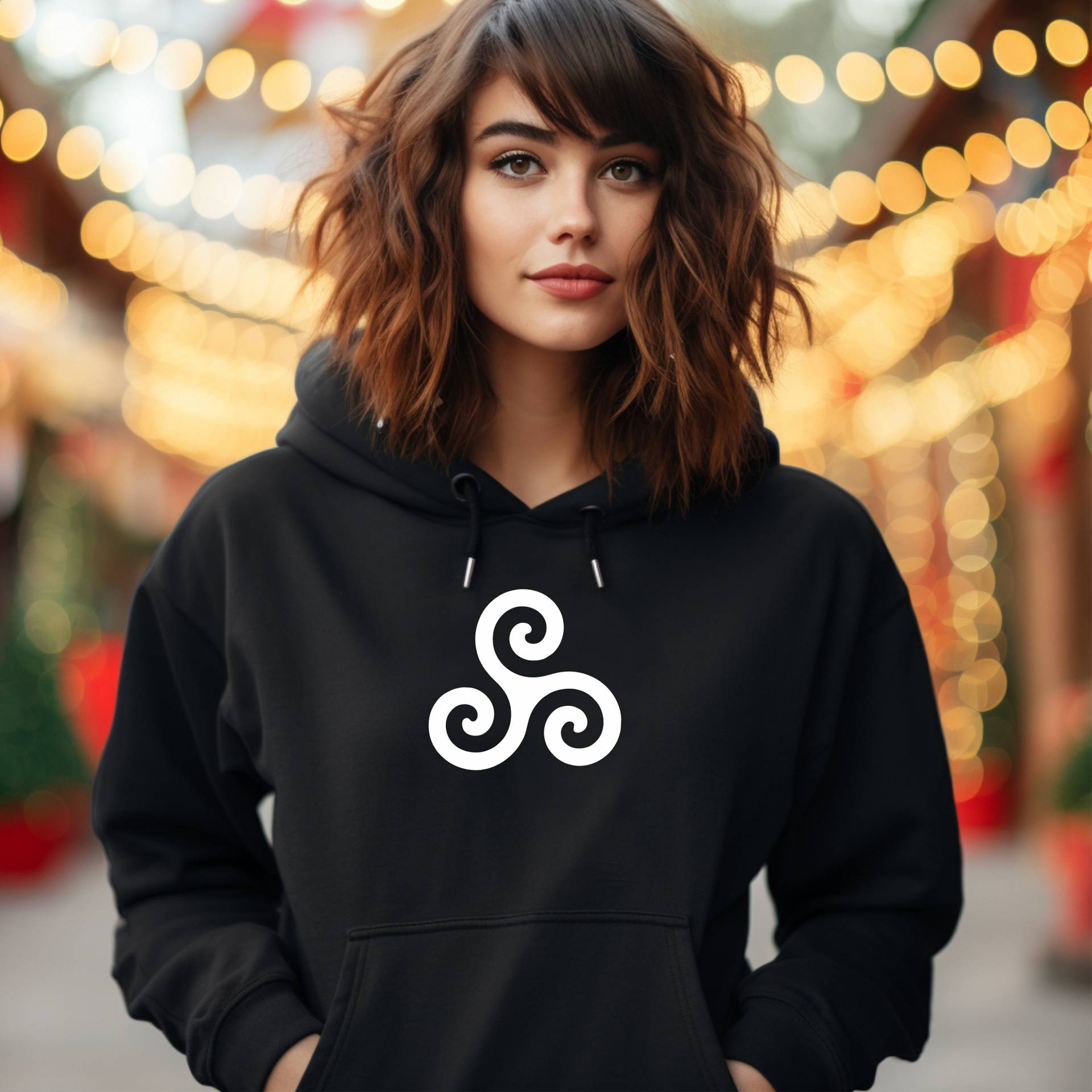 Wikinger-Hoodie, Triskele-Hoodie, Wikinger-stil, Runen-Shirt, Goth-Hoodie, Metall-Hoodie, Goth-Wikinger-Hoodie von HoneyMoodShop