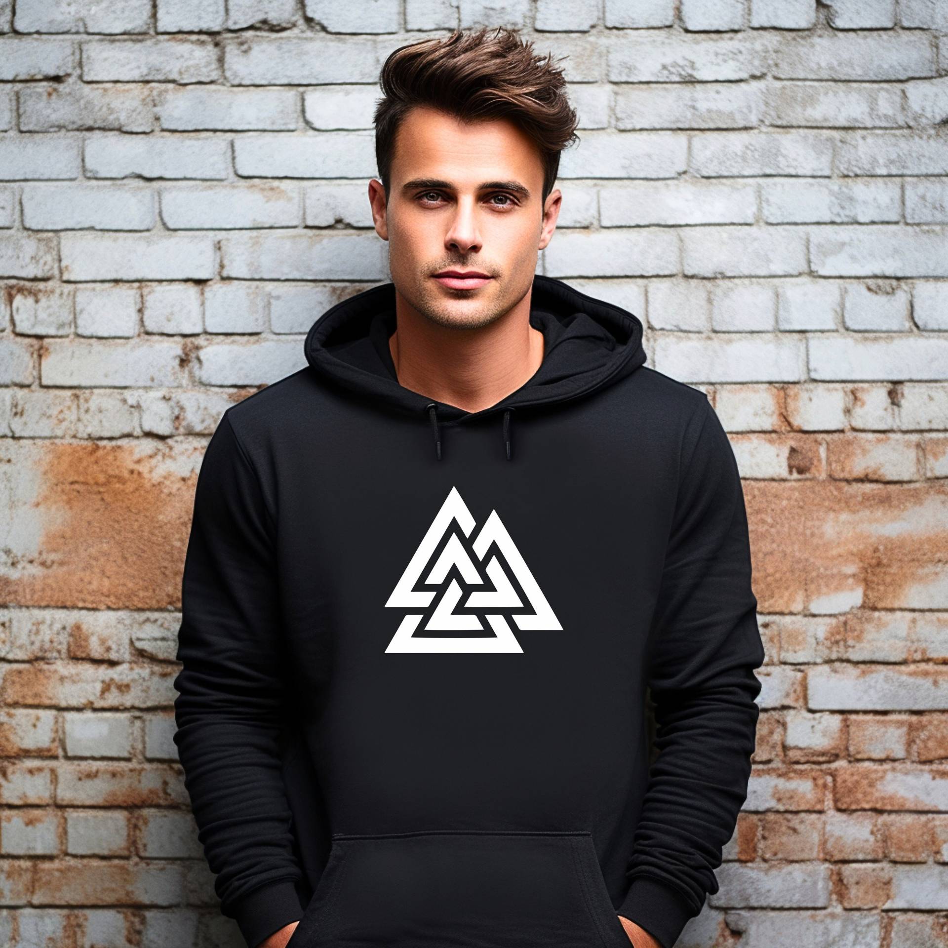 Wikinger-Hoodie, Valknut-Hoodie, Wikinger-stil, Runen-Shirt, Goth-Hoodie, Metall-Hoodie, Goth-Wikinger-Hoodie von HoneyMoodShop