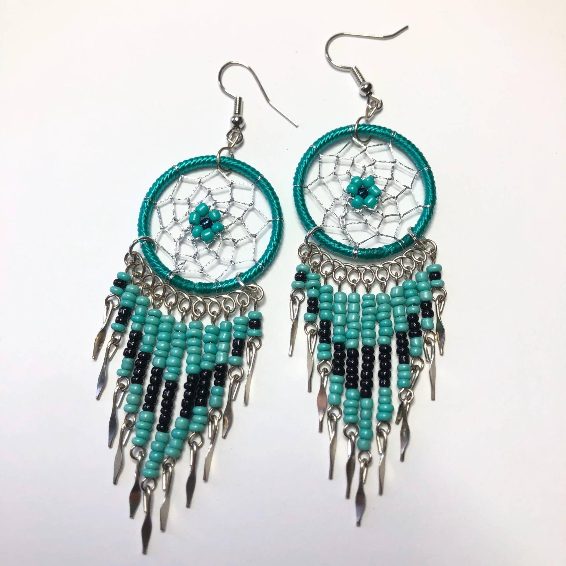 Traumfänger Ohrringe Muttertag Geschenk Ideen Lange Perlen Baumeln Anhänger Handgemachter Tropfen Faden Für Frauen von HoneyRossJewelry