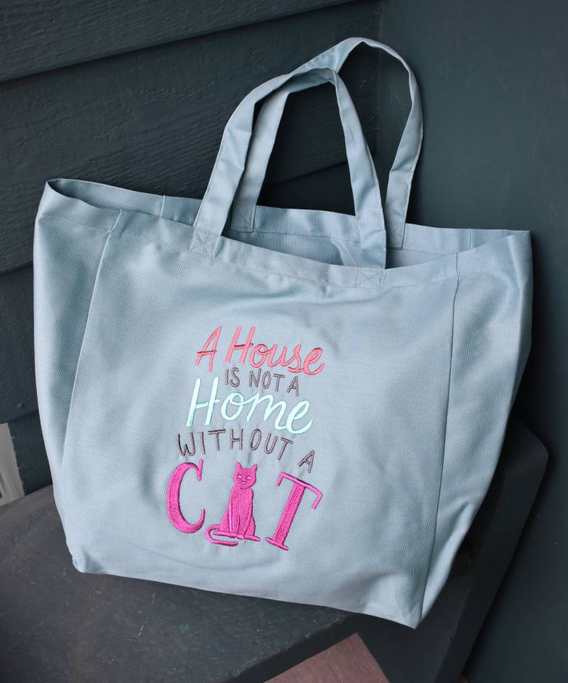 Canvas Tote - Haus W/O Eine Katze Canvas Tote - Haus W/O Eine Katze von HoneybearTreasuresCo