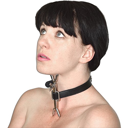 Honeylust Mittelalterliches Fetisch Halsband mit Ketzergabel für eine aufrechte Kopfposition - Bondage Erotik Halsfessel mit Metall-Gabel - BDSM Sklaven Sexspielzeug von Honeylust