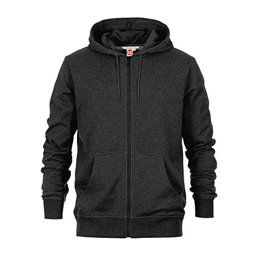 Honeymoon Kapuzen Sweatjacke anthrazit für Herren in Übergröße 6XL von Honeymoon