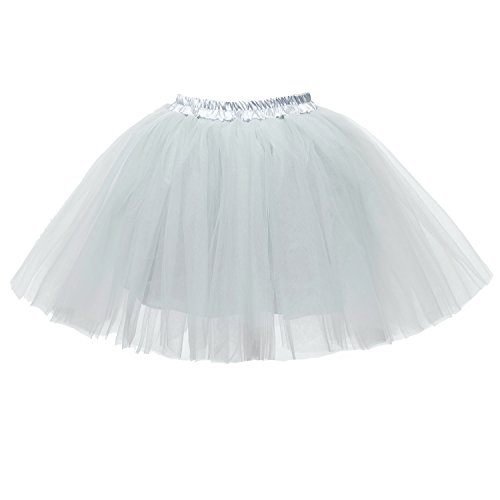 Honeystore Damen's Mini Tutu Ballett Mehrschichtige Rüschen Unterkleid Grau von Honeystore