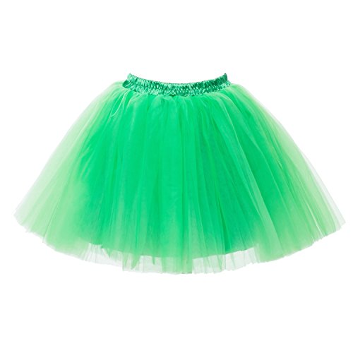 Honeystore Damen's Mini Tutu Ballett Mehrschichtige Rüschen Unterkleid Grün von Honeystore