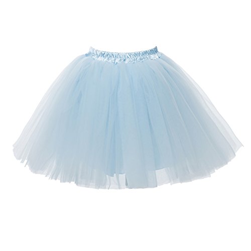 Honeystore Damen's Mini Tutu Ballett Mehrschichtige Rüschen Unterkleid Hellblau von Honeystore