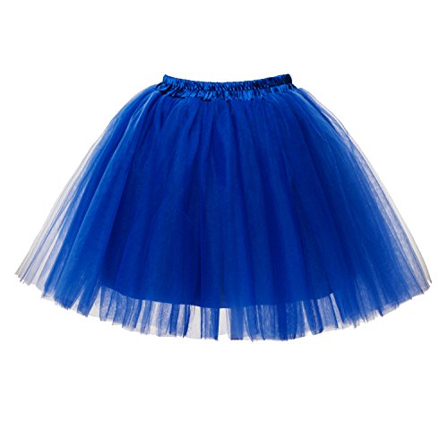 Honeystore Damen's Mini Tutu Ballett Mehrschichtige Rüschen Unterkleid Rötlich-Blau von Honeystore