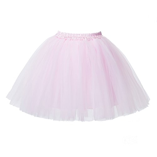 Honeystore Damen's Mini Tutu Ballett Mehrschichtige Rüschen Unterkleid Rosa von Honeystore