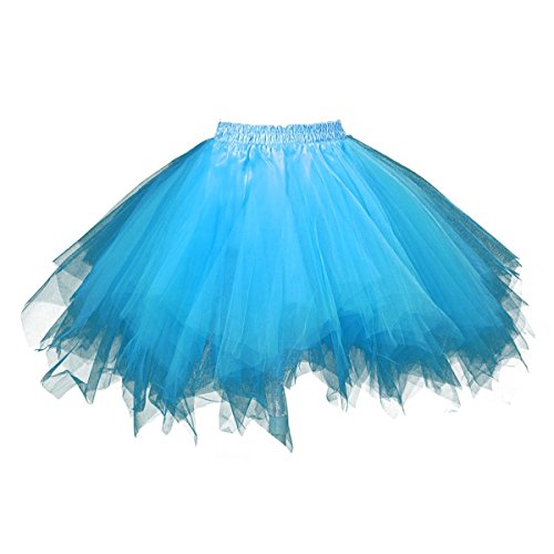 Honeystore Damen's Neuheiten Tutu Unterkleid Rock Ballet Petticoat Abschlussball Tanz Party Tutu Rock Abend Gelegenheit Zubehör Himmelblau von Honeystore