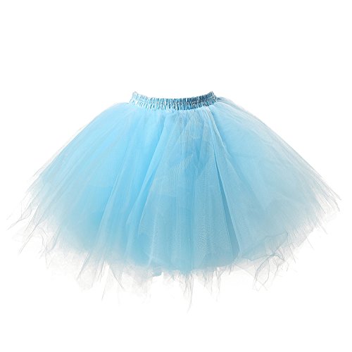 Honeystore Damen's Tutu Unterkleid Rock Abschlussball Abend Gelegenheit Zubehör Blau von Honeystore