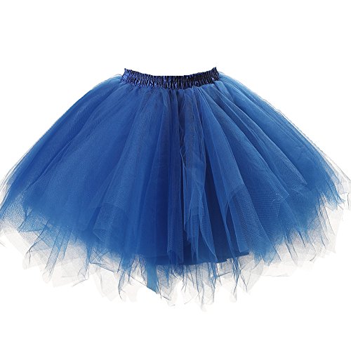 Honeystore Damen's Tutu Unterkleid Rock Abschlussball Abend Gelegenheit Zubehör Rötlich-Blau von Honeystore