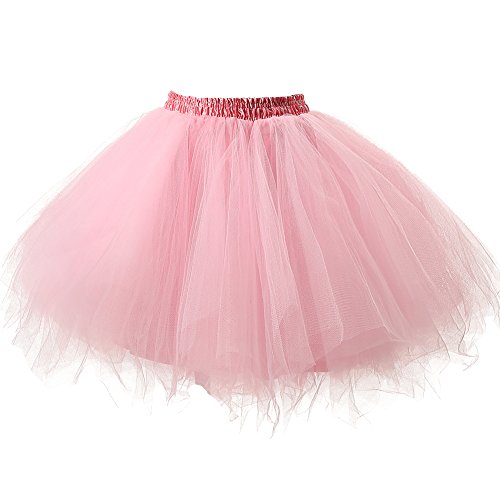 Honeystore Damen's Tutu Unterkleid Rock Abschlussball Abend Gelegenheit Zubehör Rosa von Honeystore