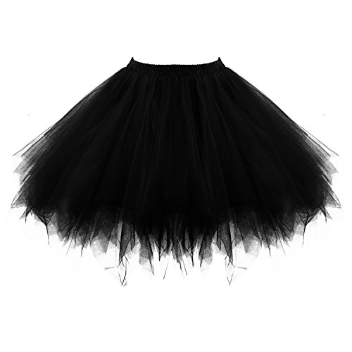 Honeystore Damen's Tutu Unterkleid Rock Abschlussball Abend Gelegenheit Zubehör Schwarz von Honeystore