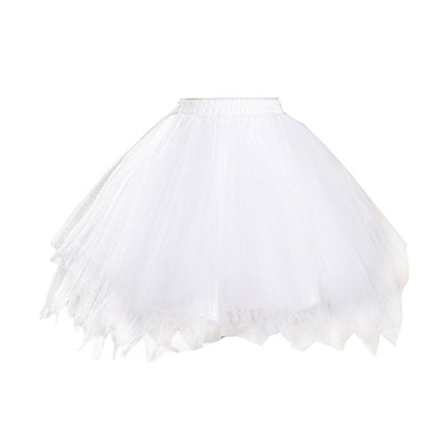 Honeystore Damen's Tutu Unterkleid Rock Abschlussball Abend Gelegenheit Zubehör , Einheitsgröße, Weiß von Honeystore