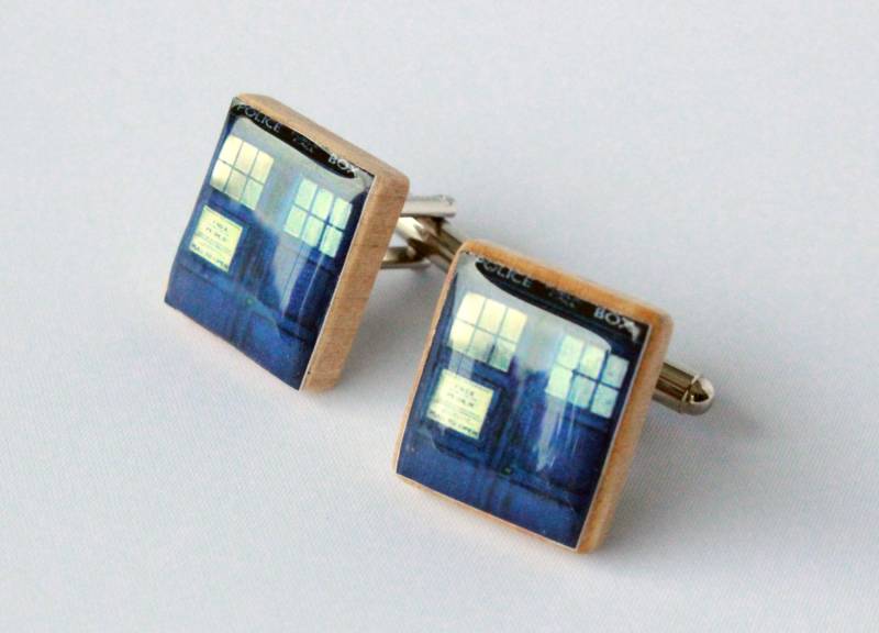 Tardis Scrabble Fliesen Manschettenknöpfe - Doctor Who Inspiriert von HoneysuckleRoseC