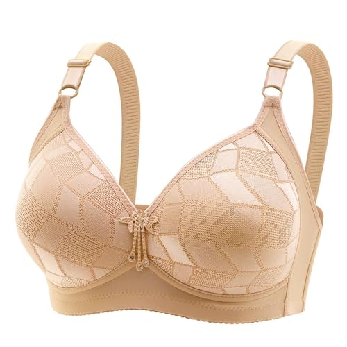 HongXINGDd Nicht gepolsterter Push-up-Push-up-BH mit kabellosen Vollschalen für Damen Skin 115C von HongXINGDd