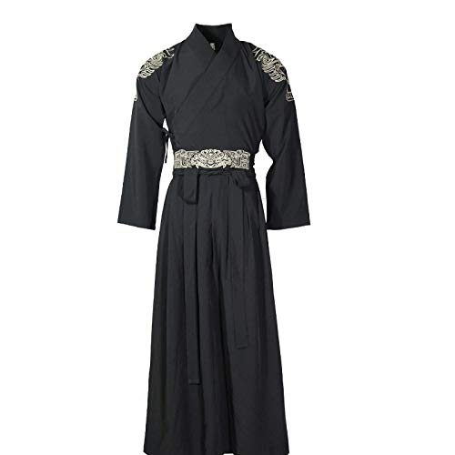 HongYa Chinese Ancient Costume Hanfu Kleid Traditionelle Klassische Kleidung Tang Dynasty Adult Swordsman Robe Men Halloween-Kostüm von HongYa