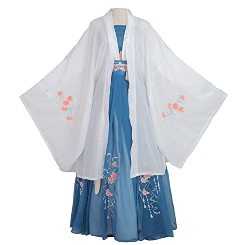 HongYa Chinese Traditionelle Kleidung Stickerei Frauen Hanfu Anzug Fee Kleid Klassischer Tanz Oriental Festival Outfit Ru Rock von HongYa