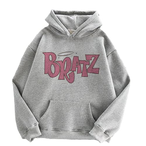 Bratz-Letter Kapuzenpullover Sweatshirt Harajuku Hoodie Damen Kpop Winter Top Oversized Hoodies von Honghuang