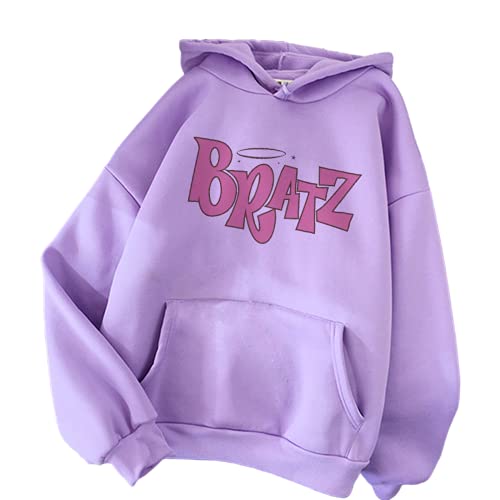 Bratz-Letter Kapuzenpullover Sweatshirt Harajuku Hoodie Damen Kpop Winter Top Oversized Hoodies von Honghuang