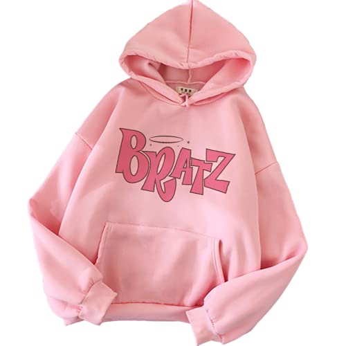 Bratz-Letter Kapuzenpullover Sweatshirt Harajuku Hoodie Damen Kpop Winter Top Oversized Hoodies von Honghuang