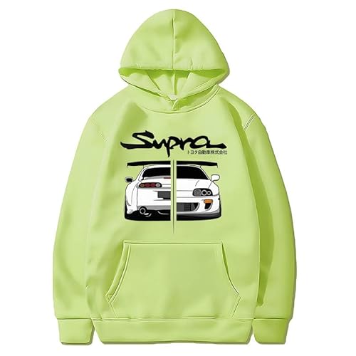 Honghuang Anime Initial D Supra Kapuzenpullover Herren Manga Print Lose Lässige Langarm Japanische Art Lässiges Sweatshirt von Honghuang
