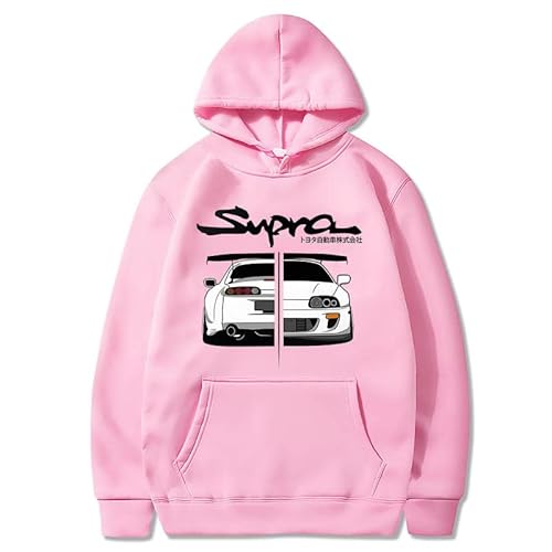 Honghuang Anime Initial D Supra Kapuzenpullover Herren Manga Print Lose Lässige Langarm Japanische Art Lässiges Sweatshirt von Honghuang