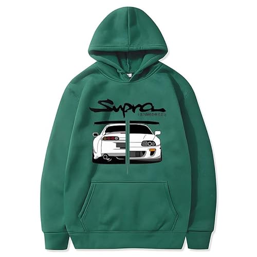 Honghuang Anime Initial D Supra Kapuzenpullover Herren Manga Print Lose Lässige Langarm Japanische Art Lässiges Sweatshirt von Honghuang