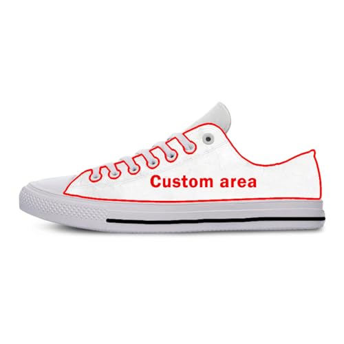Honghuang Benutzerdefinierte DIY Leichte Sommer Laufschuhe Atmungsaktiv Low Top Klassische Sportschuhe High Top Atmungsaktiv Casual Board Schuhe Color5,45 von Honghuang
