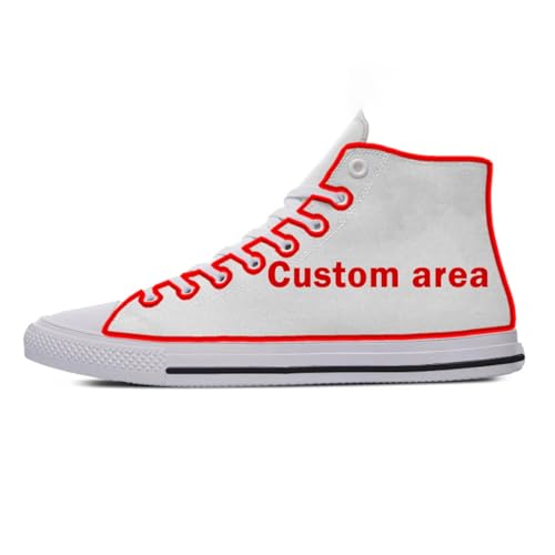 Honghuang Benutzerdefinierte DIY Leichte Sommer Laufschuhe Atmungsaktiv Low Top Klassische Sportschuhe High Top Atmungsaktiv Casual Board Schuhe Color6,38 von Honghuang