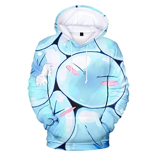 Honghuang Japanischer Anime Rimuru Tempest That Time I Got Reincarnated As A Slime 3D Kapuzenpullover Unisex Oversize Sweatshirt XXS-5XL von Honghuang