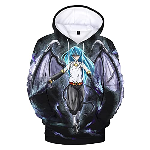 Honghuang Japanischer Anime Rimuru Tempest That Time I Got Reincarnated As A Slime 3D Kapuzenpullover Unisex Oversize Sweatshirt XXS-5XL von Honghuang