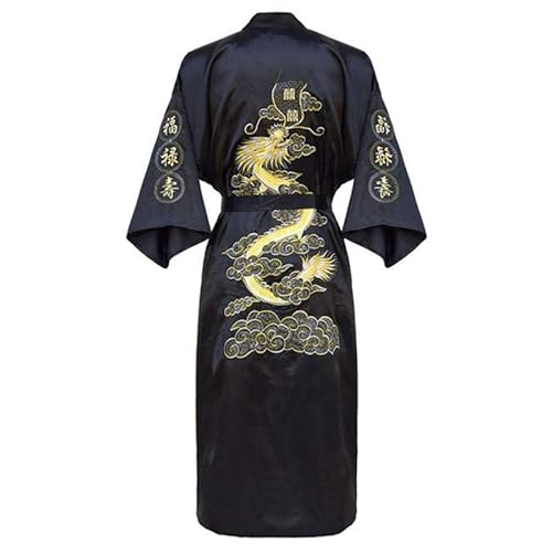 Kimono Bademantel Kleid Home Kleidung Plus Größe 3XL Männer Stickerei Drachen Robe Traditionelle Männliche Nachtwäsche Lose Nachtwäsche von Honghuang