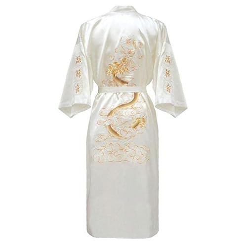 Kimono Bademantel Kleid Home Kleidung Plus Größe 3XL Männer Stickerei Drachen Robe Traditionelle Männliche Nachtwäsche Lose Nachtwäsche von Honghuang