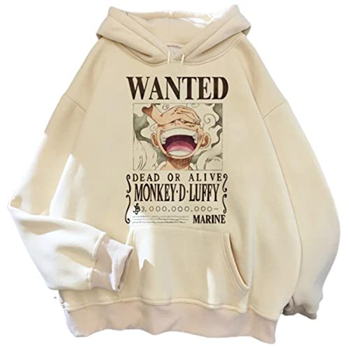 Luffy Gear 5 Kapuzenpullover Herren Damen One Piece Streetwear Bedruckter Pullover Harajuku Y2k Aesthetic Hoodies von Honghuang