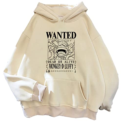 Luffy Gear 5 Kapuzenpullover Herren Damen One Piece Streetwear Bedruckter Pullover Harajuku Y2k Aesthetic Hoodies von Honghuang