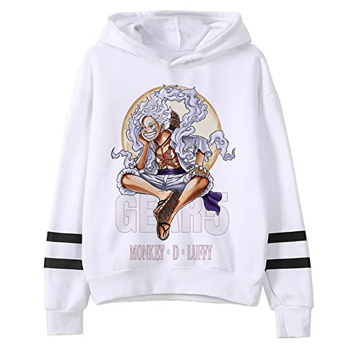 One Piece Hoodies Luffy Gear 5 Kapuzenpullover Men Grunge Printed Y2k Aesthetic Hoodies von Honghuang