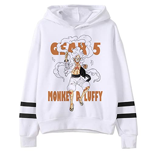 One Piece Hoodies Luffy Gear 5 Kapuzenpullover Men Grunge Printed Y2k Aesthetic Hoodies von Honghuang