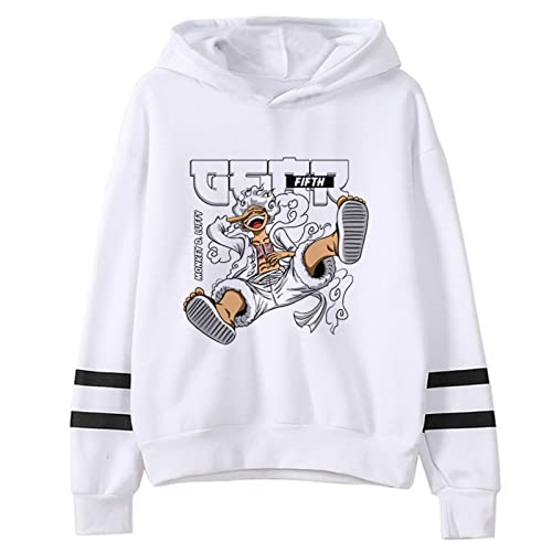 One Piece Hoodies Luffy Gear 5 Kapuzenpullover Men Grunge Printed Y2k Aesthetic Hoodies von Honghuang