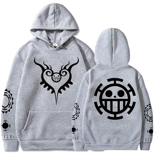 One Piece Kapuzenpullover Loose Unisex Hoodie Law Printing Pullover von Honghuang